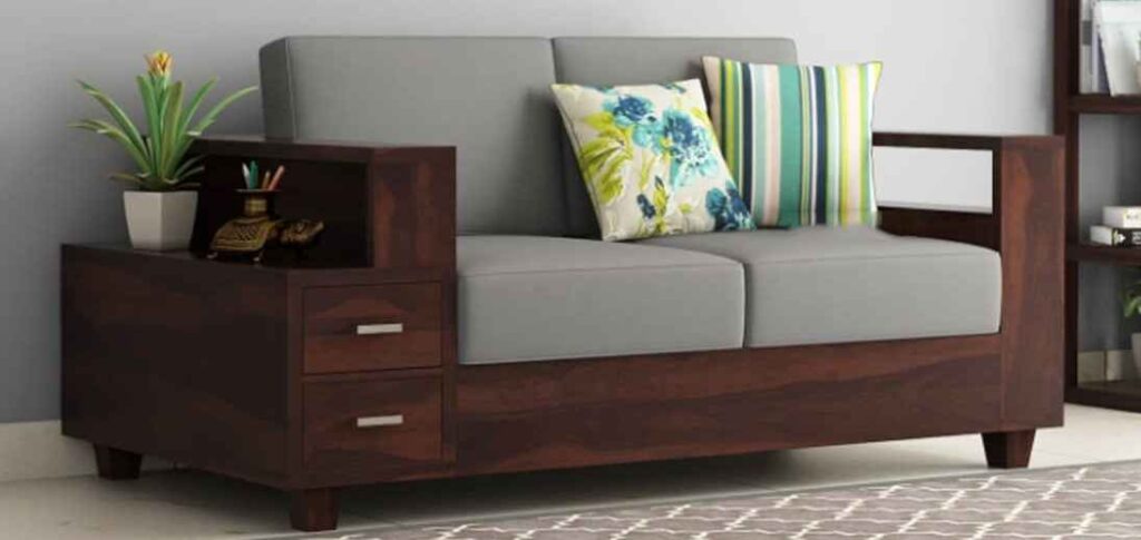 Driftingwood Solid Sheesham Wood Sofa - sofa set under 15000