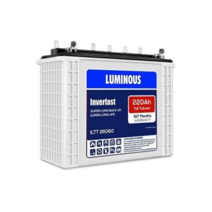Luminous Inverlast ILTT 26060 220Ah Tall Tubular Plate Inverter Battery for Home