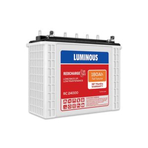 Luminous Red Charge RC 24000 180 Ah Tall Tubular Inverter Battery for Home Office